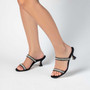 Jon Josef Campana Black Satin Sandal $ 225