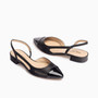 Rio Black Leather Sling Back