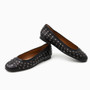 Ball Black Leather Flat