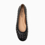 Ball Black Leather Flat