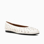 Ball Off White Leather Flat