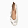 Ball Off White Leather Flat