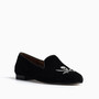 Gatsby Skull Back Velvet Flat