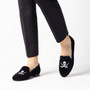 Gatsby Skull Back Velvet Flat