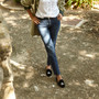 Gatsby Skull Back Velvet Flat