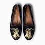 Gatsby Tassels Black Velvet Loafer