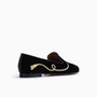 Gatsby Tassels Black Velvet Loafer