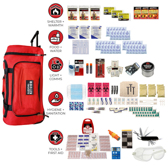 3 Person Essential Survival Kit – Rolling Bag - SKX3-BWB