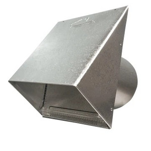 Sidewall Cap, Screen and Damper, Vent Cap, Exterior, Metal Sidewall Cap, Screen and Damper, Vent Cap, Exterior, Metal