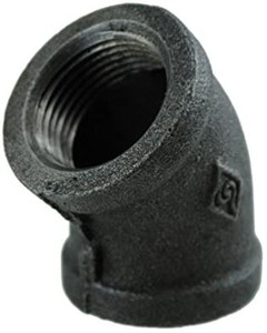 Elbows black, gas pipe, maleablle, 45 degree Elbows black, gas pipe, maleablle, 45 degree