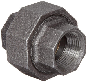 Unions, black, gas pipe, malleable Unions, black, gas pipe, malleable
