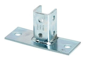 1-5/8"x1-5/8", Zinc Post Base, Strut Accessories, Post Base Flush, unistrut 1-5/8"x1-5/8", Zinc Post Base, Strut Accessories, Post Base Flush, unistrut