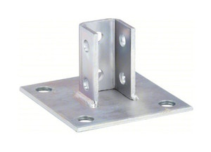1-5/8"x1-5/8", Zinc Plated, Strut Accessories, Post Base Square, unistrut 1-5/8"x1-5/8", Zinc Plated, Strut Accessories, Post Base Square, unistrut