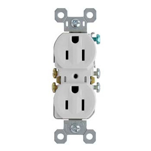 White duplex receptacle White duplex receptacle