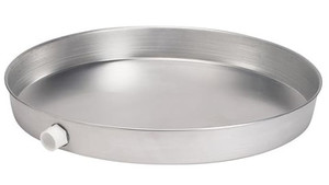 Aluminum hot water heater pan with drain hole Aluminum hot water heater pan with drain hole