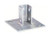 1-5/8"x1-5/8", Zinc Plated, Strut Accessories, Post Base Square, unistrut 1-5/8"x1-5/8", Zinc Plated, Strut Accessories, Post Base Square, unistrut