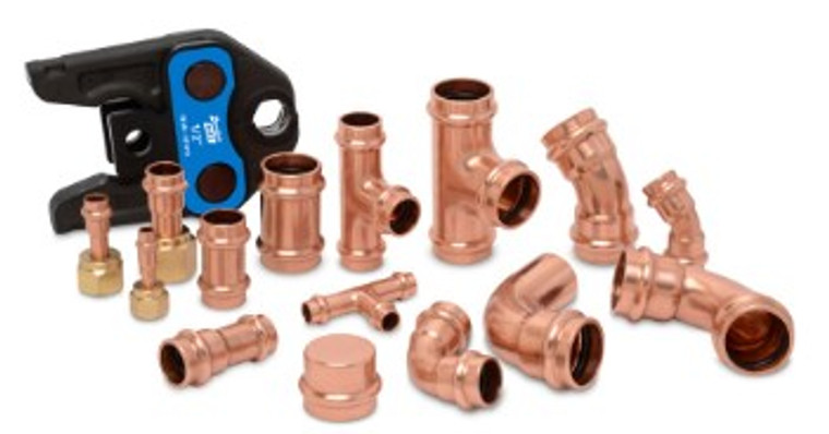 Press Fitting, Braze Free Fittings, Zoomlock Max Fittings, Coupling, copper, refrigerant