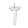 Duravit Darling 550mm Basin and Full Pedestal with 1 Tap Hole