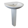 Imex Echo 550mm Washbasin with Slim Full Pedestal  L10721TH