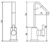 Hudson Reed Clio Basin Mixer with Side Lever MG380