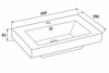 Roper Rhodes Ninety 600mm Vanity Basin with 1Tap Hole NT6000