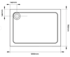 April Waifer Stone1200 x 760mm Rectangular Flat Top Shower Tray 2511