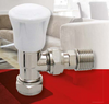 Myson Matchmate Manual Wheelhead Angled Radiator Valve with Nickel Finish