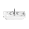 Heritage Dorchester Square Vanity Basin with 3 Tap Holes PVE053F