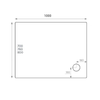 Just Trays Ultracast Merlin Shower Tray with 4 Upstands 1000 x 760mm A1076M140
