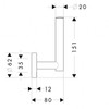 Hansgrohe Logis Spare Toilet Roll Holder 40517000