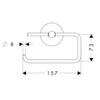 Logis Toilet Roll Holder without Cover in Chrome 40526000