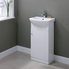 Ikoma  450mm Vanity Unit, Washbasin and Mirror in White Gloss