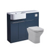 Roper Rhodes Match 1000mm Slim Toilet and Basin Furniture Unit in Matt Dark Blue