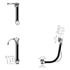 Crosswater Slimline Bath Pop Up Waste with Filler in Chrome BFW0158C