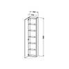 Duravit Durastyle Tall Cabinet 400 x 1800mm in Matt White DS1228L1818