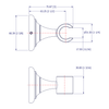 Samuel Heath Fairfield Wall Outlet and Handset Holder in Chrome V267/V264