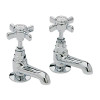 Heritage Dorchester  Short Nose Basin Pillar Taps in Chrome TDCS00