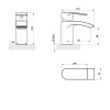 STH Westco Lamina Mini Basin Mixer with Click Waste in Chrome 4K9002