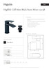 Highlife Coll Basin Mixer with Click Waste in Black 17213B