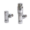Zehnder Chromax Thermostatic Angled Radiator Valve Set 4 in Chrome