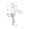 Flova Levo Small Basin Mixer with Clicker Waste in Chrome LVSBAS