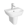 Vitra Zentrum 450mm Washbasin with 1 Tap Hole and Semi Pedestal 7287L003