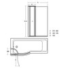 Ideal Standard Concept Air Shower Bath Screen with Access Panel E1823EO