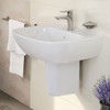Vitra Zentrum 550 mm 1 tap Hole Basin with Semi Pedestal 7277L003-0001