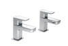 STH Westco Caja Pair of Bath Pillar Taps in Chrome 4E1291