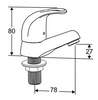 STH Westco Izzi Pair of Basin Pillar Taps in Chrome 4E1003