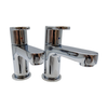 Flawed STH Westco Strata Blade Pair of Basin Pillar Taps in Chrome 4E1133