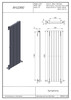 Vogue Serenade Vertical Designer Radiator 1200 x 358 mm in Chrome