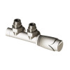 Abacus Ultima Euro50 Angled Thermostatic Radiator Valve in Brushed Nickel