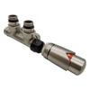 Abacus Ultima Euro50 Angled Thermostatic Radiator Valve in Brushed Nickel